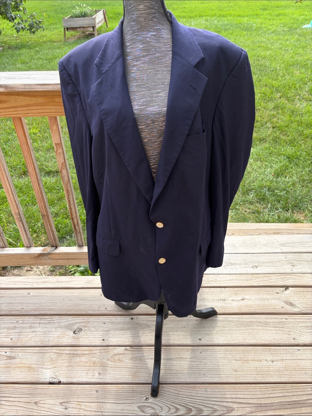 Burberry Classic Navy Men's Blazer - Single-Breasted Gold Button